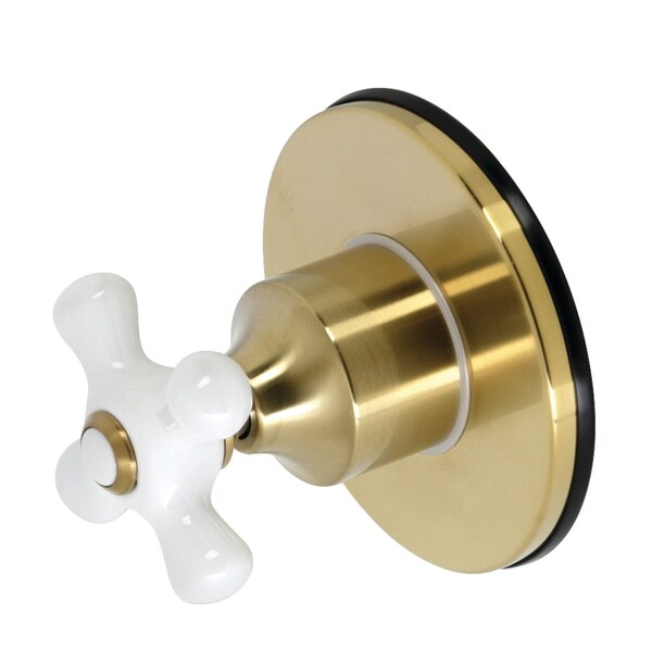 KS3037PX Single-Handle Three-Way Diverter Valve W/Trim Kit, Brass